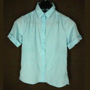 American Sweetheart Shirt Size S Blue Button-Up